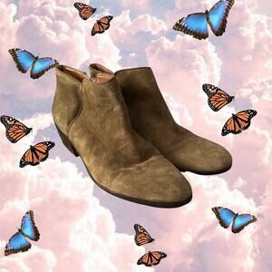 Sam Edelman Brown Faux Suede Booties